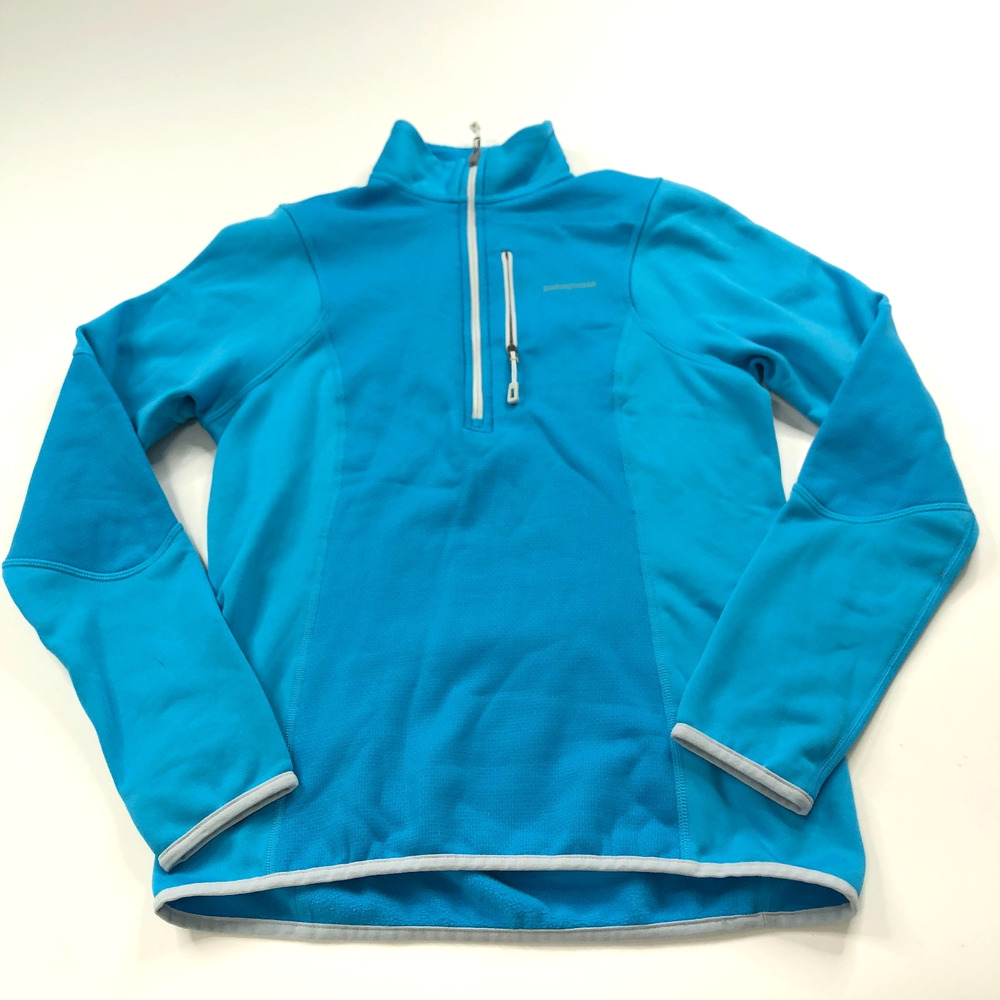 Patagonia Polartec Sm 1/4 Quarter Zip Women's Long Sleeve Pullover Blue PLS READ